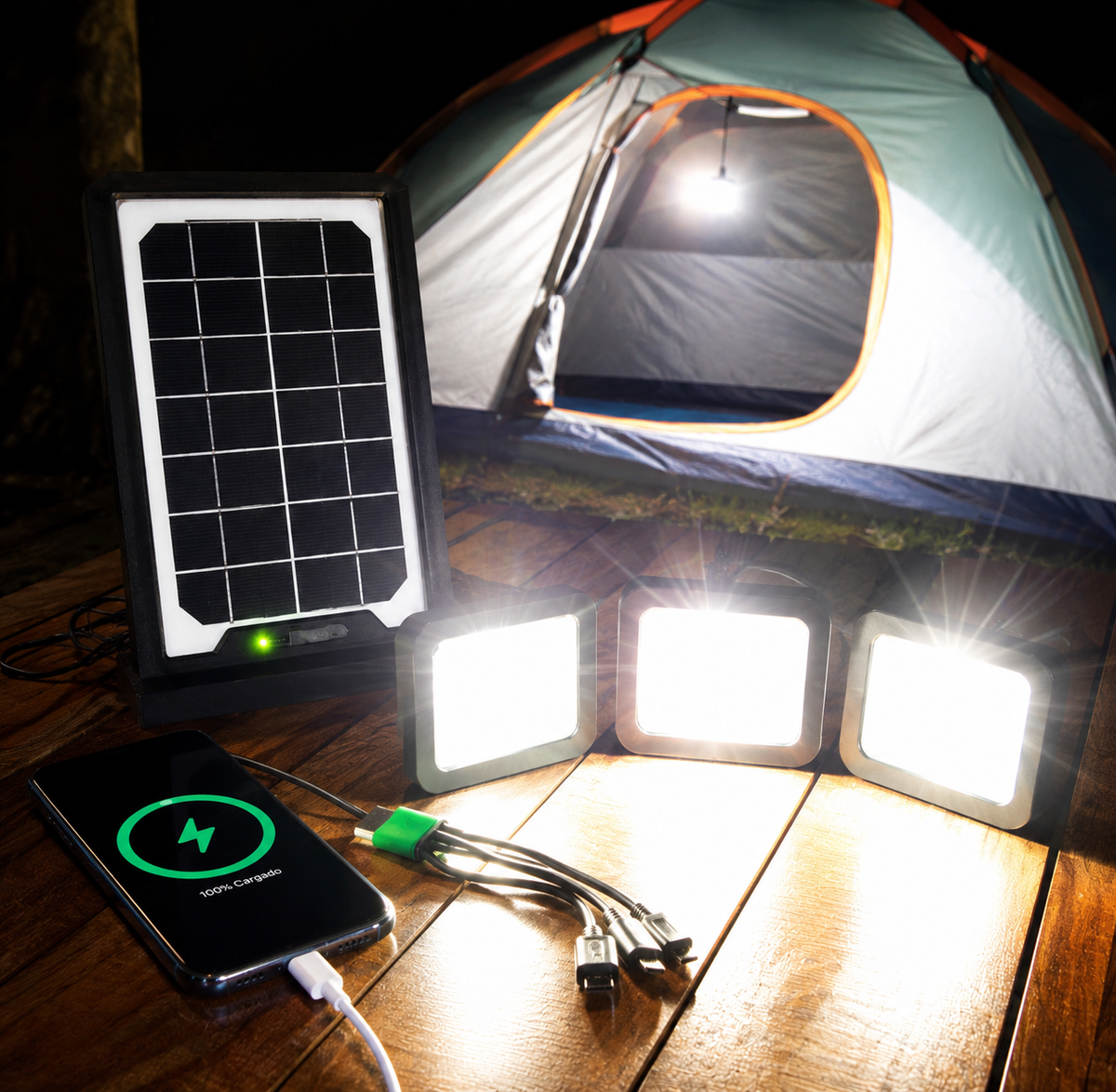 Kit de Sistema de Iluminación Solar Port